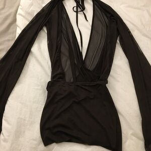 Elegant Black Sheer Dress